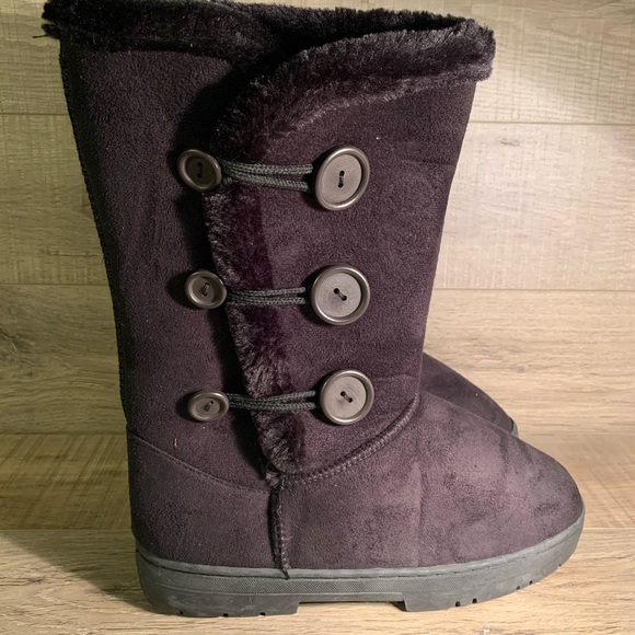 Chatz Ladies Faux Fur Lined Boot Black - Picture 2 of 3